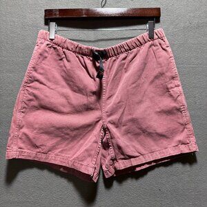 Vintage Gramicci Shorts Red Belted Canvas Sz Med Made in USA 100% Cotton Hiking